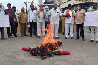 bjp and vhp protest to against to china