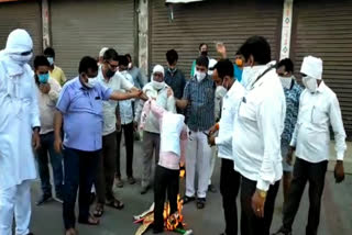 protest against china in sonipat