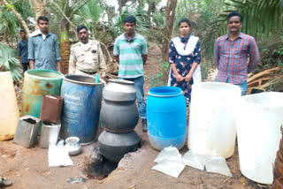 Police raids on Natusara manufacturing plants and four people arrested in west godavari district