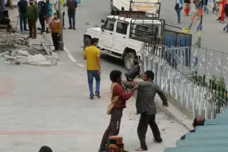 people engaged in fight