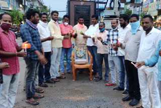 Husnabad BJP leaders paid tribute to Indian soldiers were killed in the clash between India and China