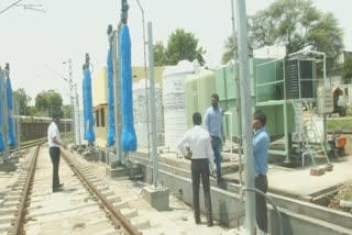 Automatic Coach Washing Plant being installed at Vadodara railway station