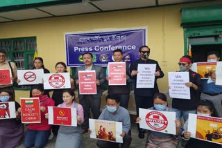 Tibetan organizations protest in Dharamshala