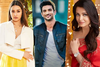 sushant singh rajput, shraddha kapoor, aishwarya rai, ETVbharat