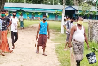 Unique step taken by peoples of a quarantine centre at Hojai