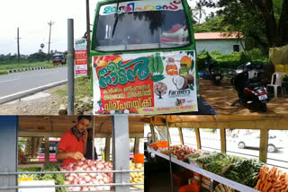 palakkad private bus  palakkad ithihasa private bus  private bus turned vegitable shop  പാലക്കാട്