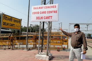 Corona  coach made at Delhi Cantt station