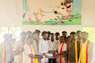 Donation to Goshala  as part of birthday of Kannada Army Karnataka President KR Kuma