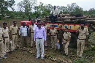 forest department seized timber stocks from the encroached area