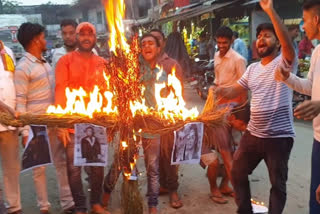 Salman Khan and Karan Johar's effigy burned