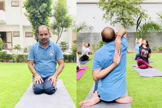 BJP MP Bidhuri seen practicing yoga