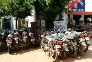 Vehicles in the police station