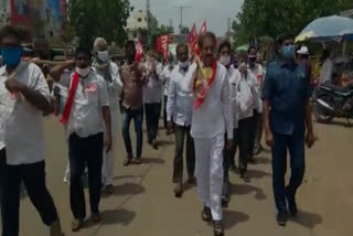 Andhra CPI unit holds protest against petrol, diesel price hike