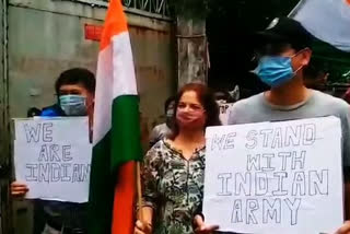 chinese origin indian protest against china in kolkata