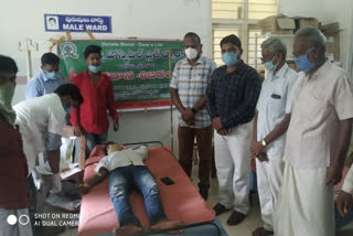 blood donation camp in borivanka primary health centre in srikakulam district