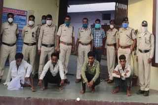 Manasa police arrested four accused of murder