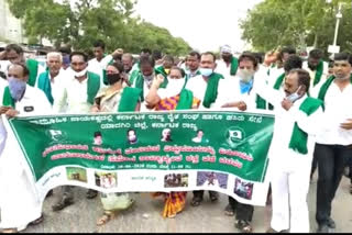 Protests Yadagiri Farmer Organizations against Land Acquisition Act