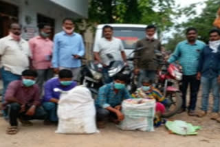 Excise Officers Seized 110 Kgs Black jaggery at narlapur in Mulugu district