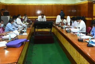 officers  conducted the review meeting on corona virus