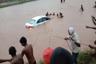 Bride and groom saved from drowning in a river