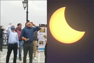 view of solar eclipse was seen in Shimla