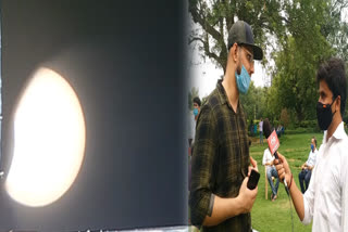 view of solar eclipse from nehru planetarium