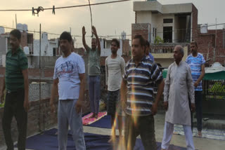 bhartiya gareeb sahyog samiti organized yoga camp in badarpur assembly