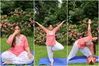 DC Rajeshwari B did yoga in dumka