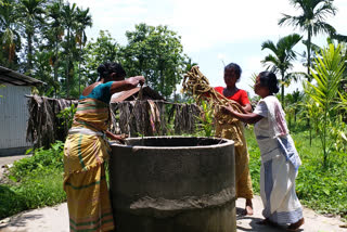 People suffering in serious drinking water scarcity at Bogajulio of Baksa