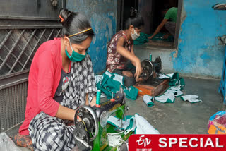 Manav Seva Samiti gave employment to Women by making mask in Muradnagar Ghazaibad