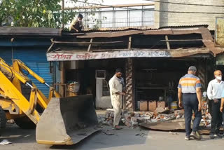 Encroachment removed with the help of magistrate