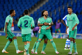 Real Madrid beat Real Sociedad 2-1 to return to top of La Liga