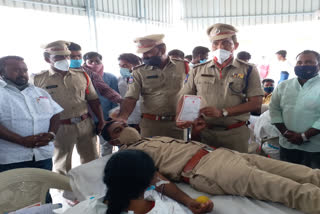 Blood Donation Camp held at Station Ghanapur in Janagama district