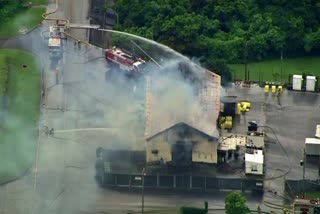 Fire at Kadena US Air Base