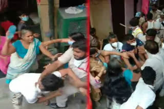 people attacked on police and volunteers in narayana containment zone 3 arrested