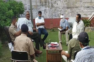 Inspection of dholpur collector,  Corona case in Bari