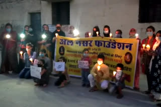 jaipru news, martyr soldiers, Candle march