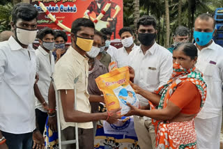 actor vijay fans provide help to needy people in pollachi and trichy