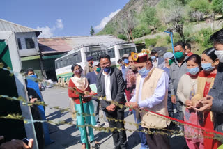 Minister Dr. Markanda inaugurated HRTC Pollution Testing Center in Lahaul