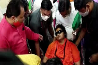 Bhopal: BJP MP Sadhvi Pragya faints at party event