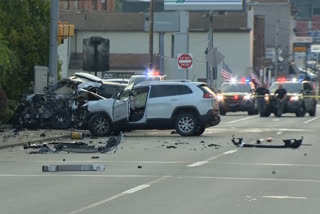 Cop saved from burning car