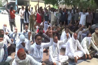 haryana roadways employees protest againt govt in sirsa