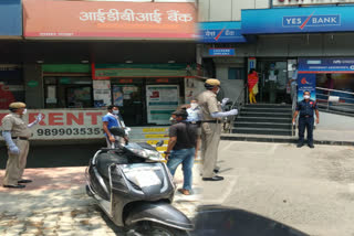 police alert near bank and atm in dwarka delhi