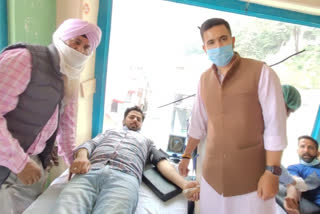 Blood donation camp organized in Sanjauli.