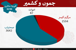 جموں و کشمیر میں کورونا متاثرین کی تعداد