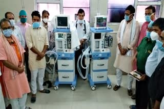 Anesthesia machine in churu hospital,  Churu Government Bhartia Hospital