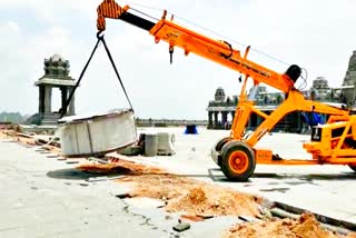 laddu making machines fitting started in yadadri