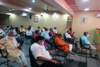 bjp north east District workers listen national President on shyama prasad mukharji Sacrifice day