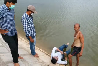 young boy died falling in pond at medikondur in guntur district