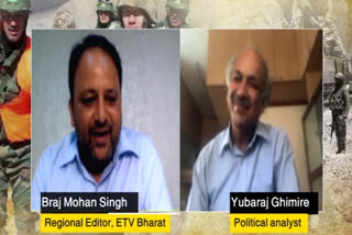 Indo-Nepal  Nepal  India  cartographic tussle  dialogue  Nepalese political analyst  Regional Editor  Braj Mohan Singh  ETV Bharat  Yubaraj Ghimire  Lipu Lekh  Limpiadhura  Kalapani  Indo- Nepal relationship  friendship  இந்தோ சீனா உறவு  நேபாள வரைபட சர்ச்சை  இந்திய சீனா உறவு வரலாறு  நேபாள மாவோயிஸ்ட்